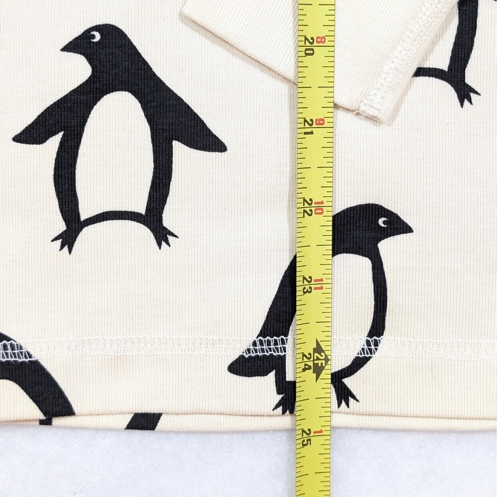 Hanna Andersson Pajamas Size S Organic Cotton Butter Yellow Penguin Sustainable - Picture 4 of 11